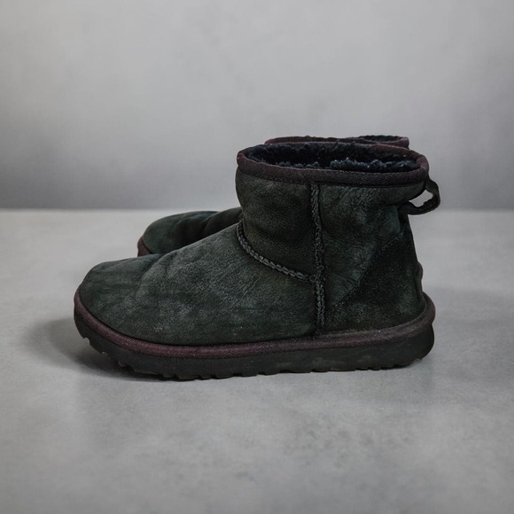 UGG Shoes - UGG Mini II Boot Women's Size US 7 Green Suede Boots EU 38 1016222 Fur Sherpa
